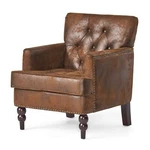 Christopher Knight Home Malone Tufted Club Chair Brown 28D X 29.5W 33.5H Inch. Fixed Price $290.14.