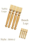 2 Sets Unfinished Professional Hand Made Table & Bench Legs Pine Wood. Fixed Price $179.00.
