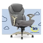 Serta Claremont Back In Motion Office Chair Gray Bonded Leather. Fixed Price $322.93.