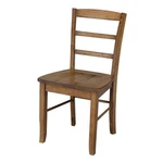 International Concepts Set Of Two Madrid Ladderback Chairs Pecan. Fixed Price $237.99.