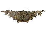 Vtg Brass Pediment Furniture Ornament Ormolu Wall Art French Ivy Leaf DESIGN-G5. Fixed Price $99.99.