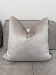 Soho Studio 23X23 Light Silver Metallic Pewter Velvet Decorative Pillow Insert. Fixed Price $119.00.