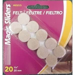 Magic Sliders 63215 Oatmeal Round Self Stick Felt Pads 3/4 In. (pack Of 6). Fixed Price $13.54.