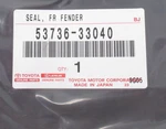 Genuine Oem Toyota Lexus 53736-07021 Passenger Rh Front Fender Seal. Fixed Price $78.69.