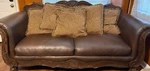Divano Roma Furniture Classic Loveseat Bonded Leather, 2 Seater Recliner Sofa -. Fixed Price $550.00.