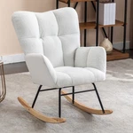 Rocking Chair With Wooden Legs Soft Padding Insulation Layer. Fixed Price $145.00.