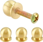 4X Mini 1/2" Solid Brass Knobs Gold Drawer Pulls For Jewelry Boxes & Crafts. Fixed Price $20.00.