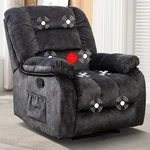 Canmov Manual Recliner Chair With Vibration Massage And Heat, Soft Fabric. Fixed Price $222.21.