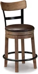 Signature Design By Ashley Pinnadel Bar Stool, Swivel Counter Height Chair. Fixed Price $350.29.