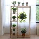 Bamboo Wood Garment Rack With Plant Stand & Storage Shelves. Fixed Price $53.93.