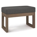 Simpli Home Milltown 26" Wide Tweed Fabric Small Entryway Bench In Ebony. Fixed Price $164.62.