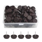 100 Pcs 15MM Brown Nail-on Furniture Glides Small Round Chair Sliders For Floor. Fixed Price $16.91.