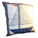 Cotton Square Pillow Lighthouse Blue 16" Renovator's Supply. Fixed Price $63.99.