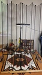 Lot Of 2 37" Black Metal Wire Room 114 Cd Storage Organization Rack Holder Tower. Fixed Price $75.00.