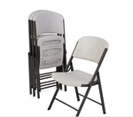 Lifetime Commercial Grade 500LBS Contoured Folding Chair White Granite/ Grey 4PK. Fixed Price $299.12.