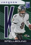 2020 Donruss Elite Spellbound Green - Lamar Jackson "k" #29 Baltimore Ravens. Fixed Price $5.99.
