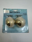 Keystone Vintage Ball Casters - 1/2 Inch Brass Finish. Fixed Price $13.99.