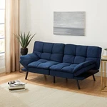 Mainstays BC-267 Memory Foam Futon Sofa Couch Blue. Fixed Price $186.00.