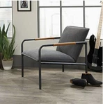 Sauder Boulevard Cafe Fabric Upholstered Accent Chair In Charcoal And Gray. Fixed Price $148.00.