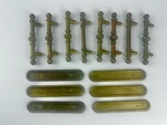 Amerock 744-1 /742-1 Brass Cabinet FIXTURE-5" Backplate Drawer Pull Set. Fixed Price $40.00.