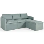 Costway Convertible Sectional Sofa L-shaped Couch W/reversible Chaise Green. Fixed Price $269.99.