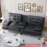 Convertible Futon Sofa Bed 3 Positions 2 Seater W/ Cup Holder Durable Design New. Fixed Price $234.17.