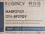 Regency Kee Adjustable Leg Gray And Chrome (set Of 4) (MABP27BK). Fixed Price $79.00.