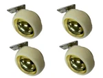 Caster (4 Pack) Brass Plated Ball 2-1/2" Inch W/plate Swivel. Fixed Price $19.99.