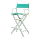 Chair Bar Height 30 White Frame Teal Canvas Casual Home. Fixed Price $154.99.