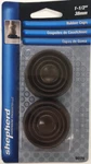 Shepherd 9075 1-9/16" Brown Round Cushioned Rubber Caster Cups 4 Count. Fixed Price $7.48.