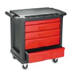 Rubbermaid Commercial 773488 5-DRAWER Mobile Workcenter Black/red New. Fixed Price $464.79.