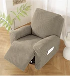 Recliner Cover, Stretch Covers That Stay Place, 1 Seat Khaki. Fixed Price $19.99.