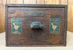 Obo Rare Vtg John Leslie Paper Company Minneapolis Mn Oak Wood Drawer. Fixed Price $127.99.