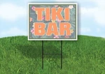 Tiki Bar Flower Palm 18INX24IN Yard Road Sign W/ Stand. Fixed Price $26.99.
