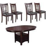 Home Square 5 Piece Solid Wood Extendable Oval Dining Table Set Espresso. Fixed Price $892.99.