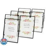 Koyal Wholesale Black 6X9 Floating Picture Frame Glass 8PC Pressed Double. Fixed Price $172.09.