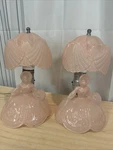 Vtg Smith Pink Southern Belle Boudoir Accent Table Vanity Lamp (2). Fixed Price $65.00.