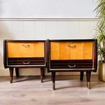 Retro Wood Display Cabinet Glass Door Storage, Mid Century Style Shelving Unit. Fixed Price $1495.99.