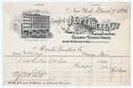 Rare Advertising Graphic Billhead Pearce & Co Turkish Chairs- New York Ny 1896. Fixed Price $48.00.