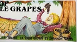 1980S Cotton Top Table Grapes Crate Label Shannon Farms Tulare Ca 12X4" Nos. Fixed Price $7.95.