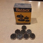Bassick Rubber Cushion Furniture Glides Set Of 8 Nylon 1 3/4" Diamete. Fixed Price $10.00.