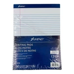 12 Pads Tops Ampad Wide Ruled 8.5" X 11.75" White Writing 50 Sheets/pad. Fixed Price $17.49.