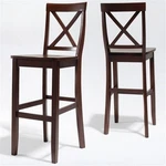Crosley Furniture 30" Wood X Back Bar Stool In Mahogany (set Of 2). Fixed Price $254.91.