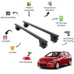 Bare Roof Rack Cross Bars Set For Hyundai Accent Iv Rb Sedan 4 Door 11-18 Black. Fixed Price $208.91.