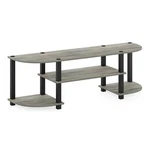 Furinno Turn-s-tube Wood Tv Entertainment Center For Up To 55" Gray/black. Fixed Price $96.61.