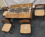 Vintage Ansager Mobler Ox-art Tile Danish Teak Drop Leaf Table J.l. Moller Chair. Fixed Price $1999.99.