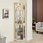 Lighted Corner Curio Cabinet Display Case Design. Fixed Price $303.00.