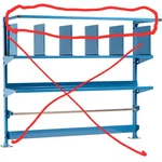 Global Industrial Overhead Bar For 72" Packing Workbench, Blue. Fixed Price $49.99.