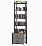 5 Tier Cd Dvd Storage Rack W/ Drawer Media Organizer Shelf. Fixed Price $65.99.