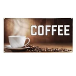 Vinyl Banner Multiple Sizes Coffee Outdoor Advertising Printing. Fixed Price $149.99.